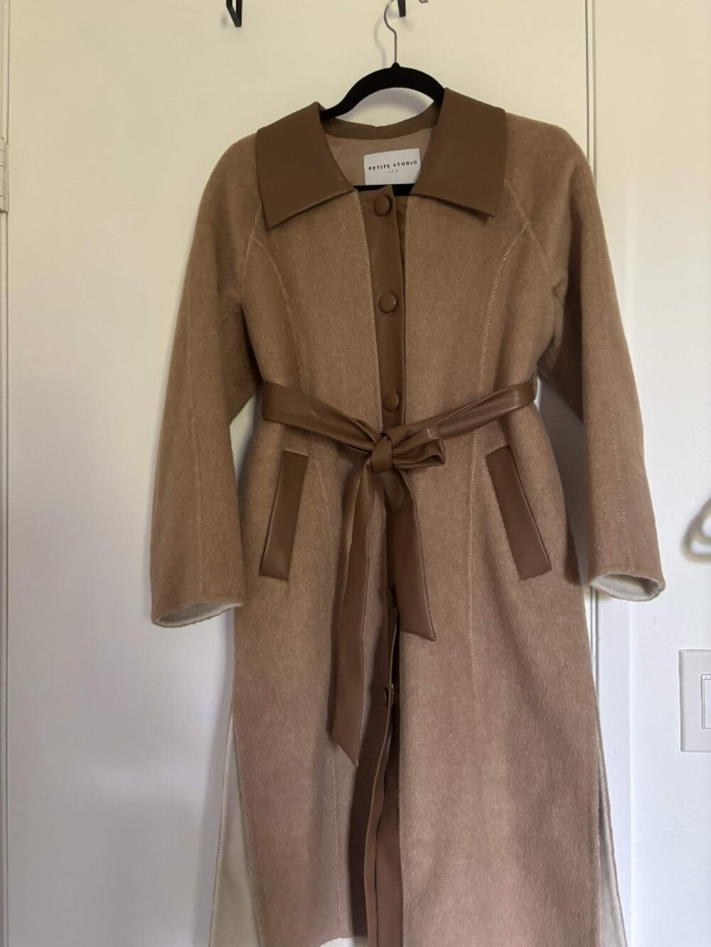 Petite Studio Camel Wool Coat
